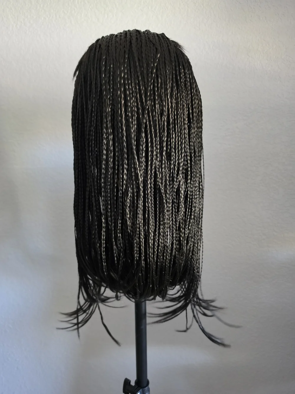 Braided Wig Afro Long Synthetic Fully Hand Tied Twist Braided Wigs Natural black